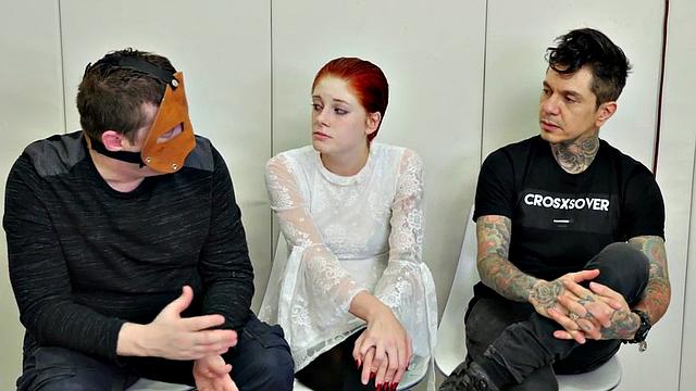 Humiliated sub gagging