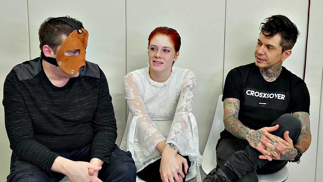 Humiliated sub gagging