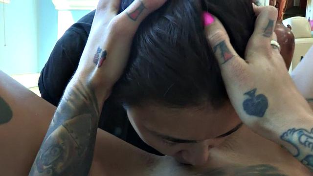 Anal bitch fucked close up in POV by white cock