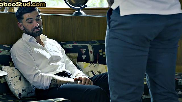 IR jock fucked in voyeur barebacking while stepbro watches