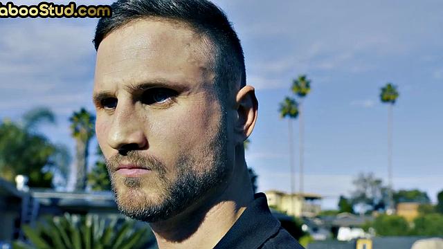 IR jock fucked in voyeur barebacking while stepbro watches