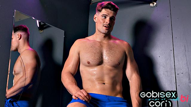 Insatiable bi handling two cocks