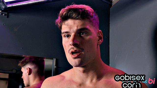 Insatiable bi handling two cocks