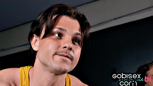 Insatiable bi handling two cocks