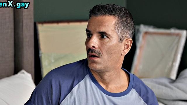 Manly DILF barebacks 21yo twink's asshole in boyz room