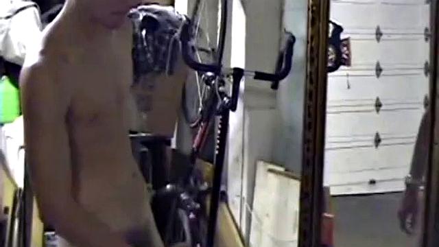 Jayden is skateboarding in his garage when he finds a porn magazine. He starts flipping through it while getting hard. Jayden strokes to the visual stimulation until he cums.
