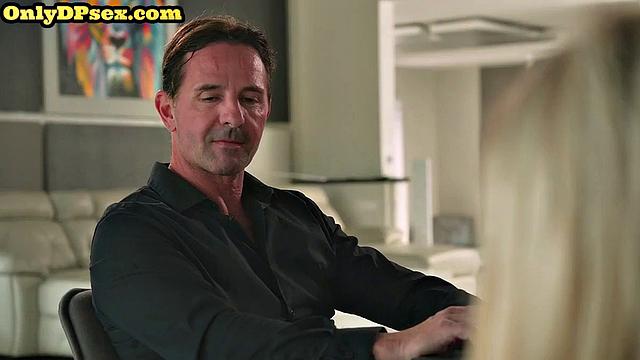 Nasty blonde babe gets double-penetrated