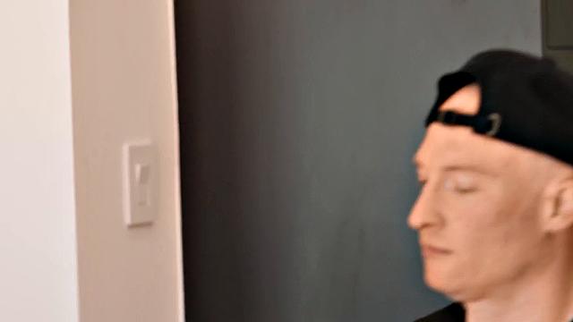 Squirting babe doggystyled in the kitchen