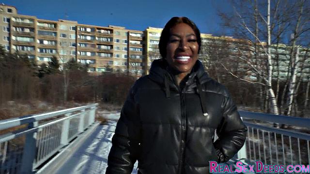 POV pickedup ebony amateur thot