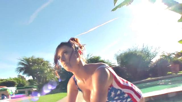 Lana Kendrick - Patriotic Hot Tub