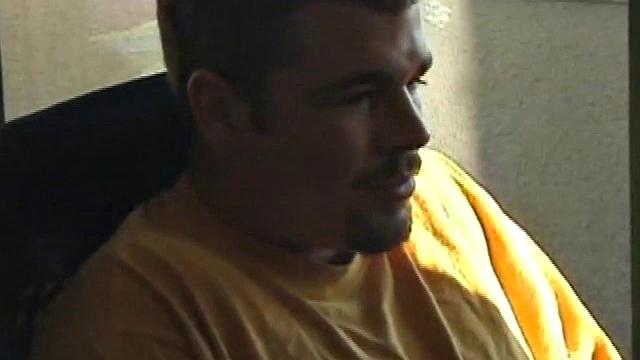 Young Tony returns for another solo session and after pulling off his pants he strokes up a hardon, while watching some porn on his computer. After beating off with determination, Tony jerks out another messy nut.