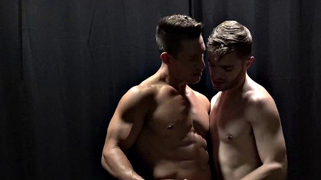 Breeding stud bareback fucks tight asshole after rimjob