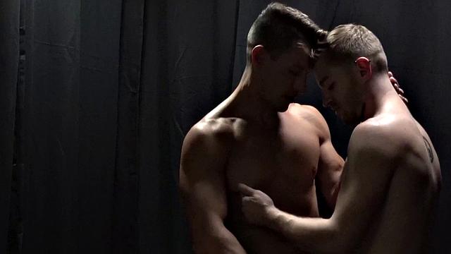 Breeding stud bareback fucks tight asshole after rimjob