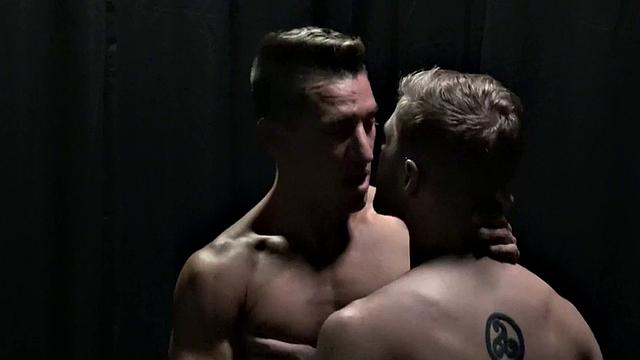 Breeding stud bareback fucks tight asshole after rimjob