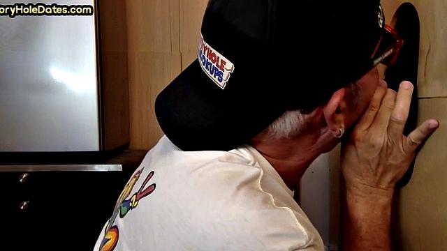 BBC deepthroat gloryhole DILF gets by white top