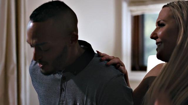 Big ass trans sucked before getting drilled in couple