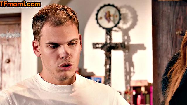 Redhead DTF stepmom pounded in 3some while throating