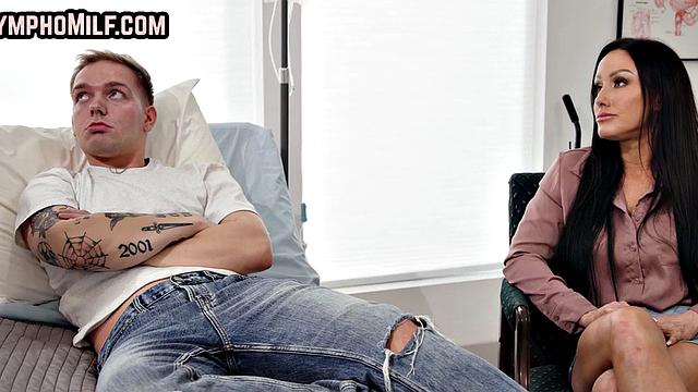 Big-titted MILF banged by thick cock in threesome