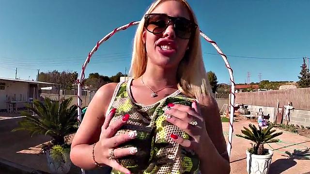 Busty bigass and bigboobs oiled babe pussyfucked at casting