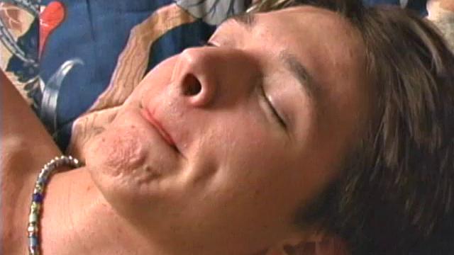 In this scene, 18 year old Trey Camden is in front of a full-sized mirror, trying on new outfits. Getting turned on, he decides the clothing can wait and strips down to pleasure himself.