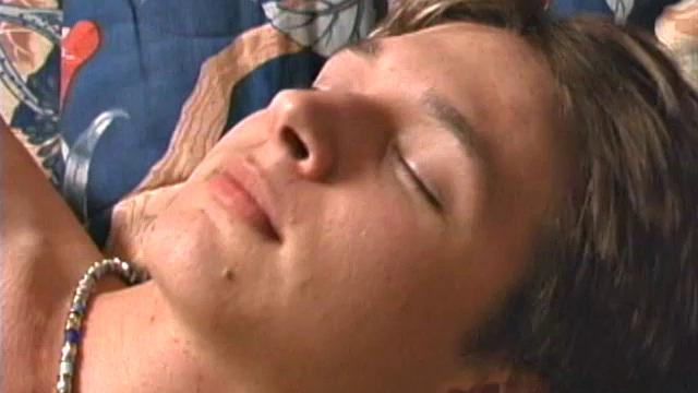 In this scene, 18 year old Trey Camden is in front of a full-sized mirror, trying on new outfits. Getting turned on, he decides the clothing can wait and strips down to pleasure himself.