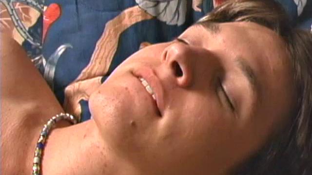 In this scene, 18 year old Trey Camden is in front of a full-sized mirror, trying on new outfits. Getting turned on, he decides the clothing can wait and strips down to pleasure himself.