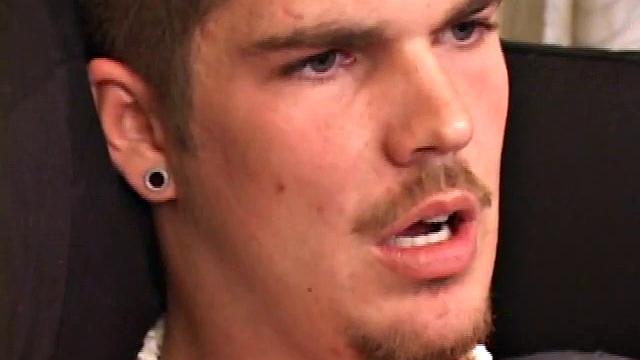 Lucky strips naked and begins jacking off for the camera. For added stimulation, he slides a finger in his ass and gets down to some serious stroking. After giving his stiff dick a good long workout, Lucky shoots a huge cum gusher.