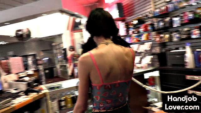 Nasty babe pleases 2 hard dicks