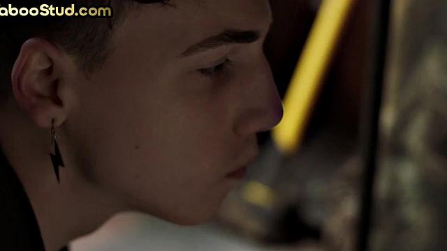 Taboo twink barebacked by stepbro after deepthroating