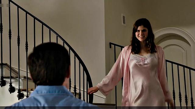 Alexandra Daddario upskirt display