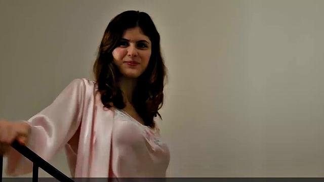 Alexandra Daddario upskirt display