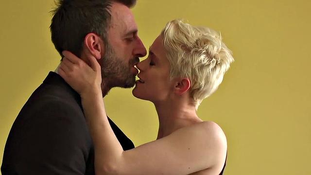 Pixie subslut Mila Milan fed jizz after anal pounding