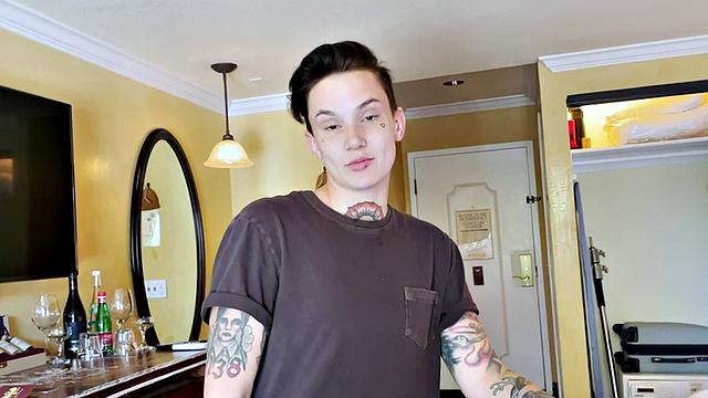 21yo MTF with tattoos enjoys foreplay with GF