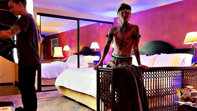 21yo MTF with tattoos enjoys foreplay with GF