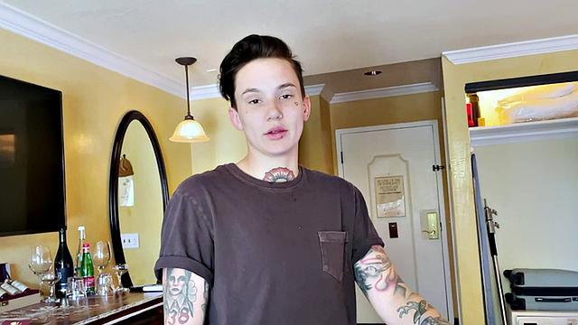 21yo MTF with tattoos enjoys foreplay with GF