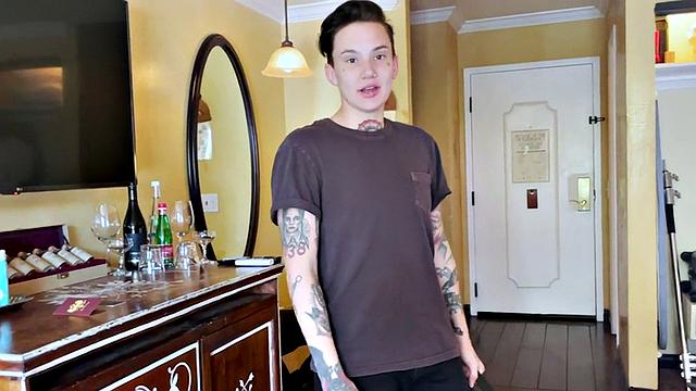 21yo MTF with tattoos enjoys foreplay with GF