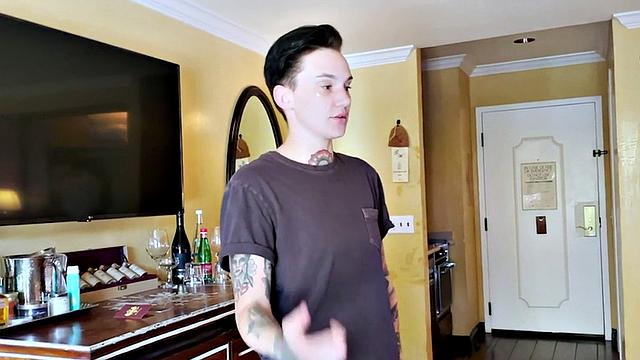 21yo MTF with tattoos enjoys foreplay with GF