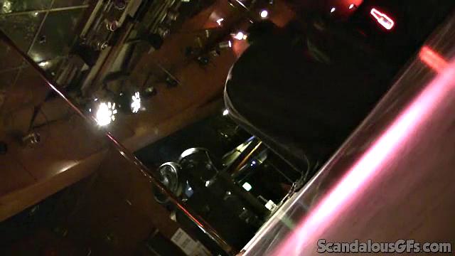 Hot Girlfriend Filmed In a Strip Bar Dancing