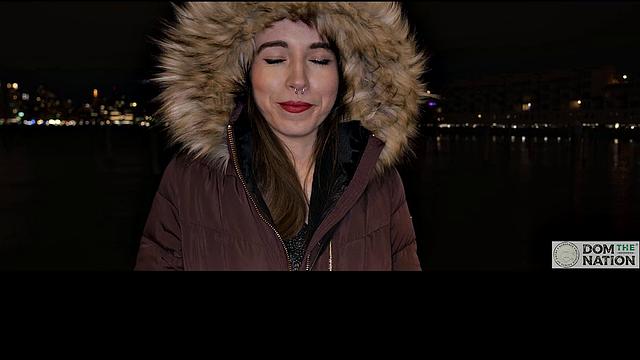 Fireworks in the sky and in her