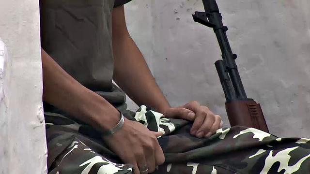 Young Latino Antonio is on guard duty and bored, so he decides to beat off. Erick catches him and soon has his hard dick out. The horny bottom makes it clear he wants Antonio's big raw cock up.