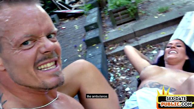 Real public MILF with tattoos fucked outdoors by sex date