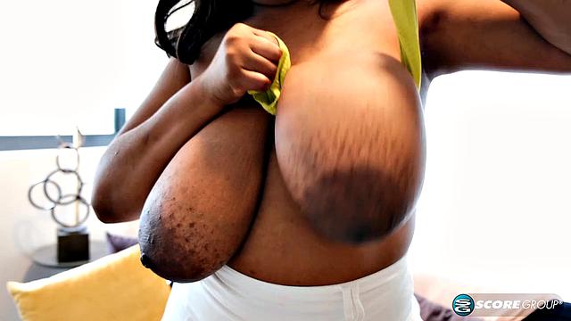 Monica Keyes shows her big tits and toys wet pussy