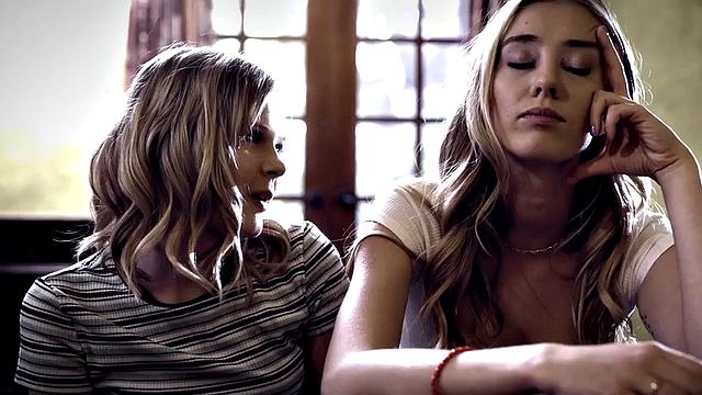 Stepdaughter fucked by stepfather in threesome in pussy