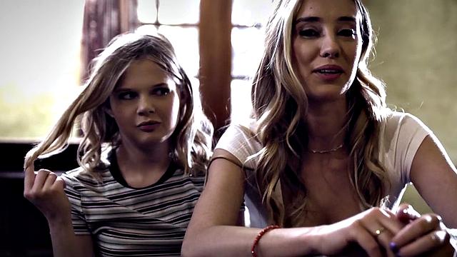 Stepdaughter fucked by stepfather in threesome in pussy