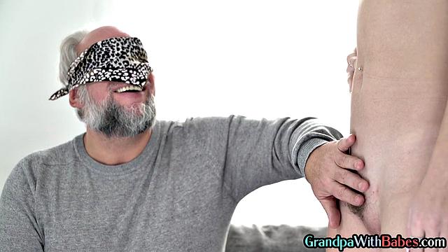 Naughty cutie sidefucked by grandpa