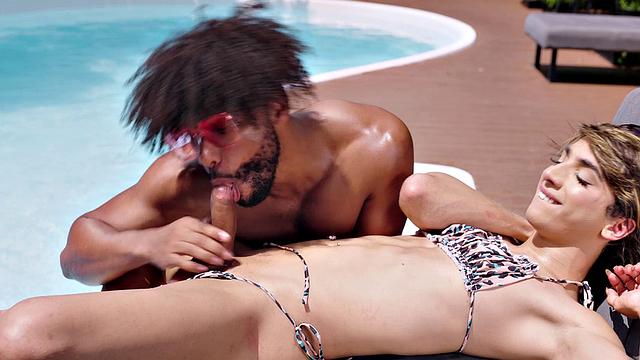 HETEROFLEXIBLE - Sexy Femboy In Bikini DOMINATES Hunk Boyfriend Tony Genius's Ass Outdoor