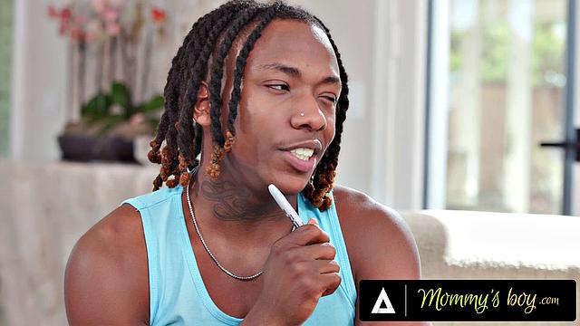 MOMMY'S BOY - Perv Teen Caught Masturbating is REVERSE GANGBANGED By Busty Stepmoms