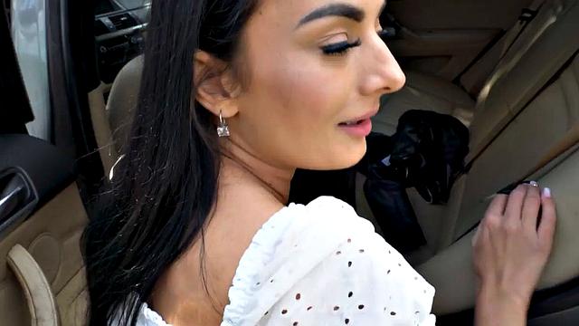 Picked up hitchhiking for free ride in POV