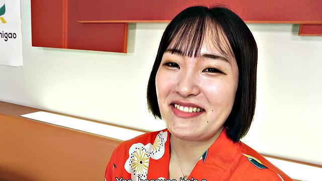 Hana Kawamura is in a threesome sucking and fucking two men