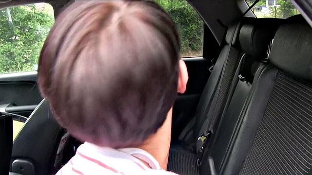 Short-haired brunette MILF gets bent over and pounded hard in the parking lot